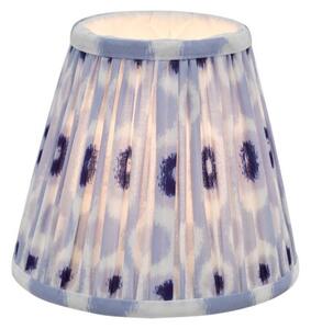 Dar Lighting Ikat Blue And White Cotton Tapered Drum Shade 15cm