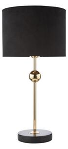 Dar Lighting Jillian Table Lamp In Polished Gold With Shade And Marble Stand