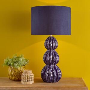 Dar Lighting Lorelai Ceramic Table Lamp In Blue With Shade