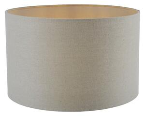 Dar Lighting Pyramid Grey Linen Drum Shade 40cm