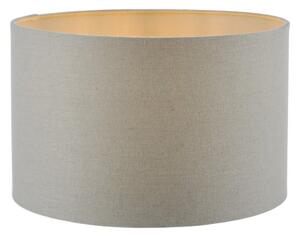 Dar Lighting Pyramid Grey Linen Drum Shade 30cm
