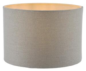 Dar Lighting Pyramid Grey Linen Drum Shade 25cm