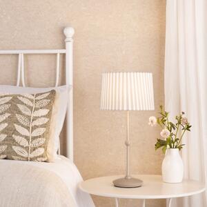 Dar Lighting Sosa Table Lamp In Matt Taupe With Stripy Shade