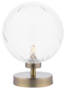 Dar Wisebuys Esben Touch Table Lamp In Antique Brass and Twisted Glass
