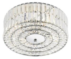 Dar ERR5250 Errol 4 Light Crystal Semi Flush Chrome Ceiling Light