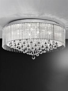 Franklite FL2160/8 Spirit 8 Light Crystal Flush Ceiling Fitting
