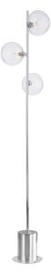 Dar Wisebuys Spiral 3 Light Floor Lamp In Polished Chrome With Twisted Glass