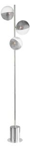 Dar Wisebuys Spiral 3 Light Floor Lamp In Polished Chrome With Smoked And Clear Glass
