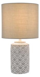 Dar Wisebuys Ilona Ceramic Table Lamp In Grey With Shade