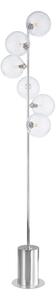 Dar Wisebuys Spiral 6 Light Floor Lamp In Polished Chrome With Twisted Glass
