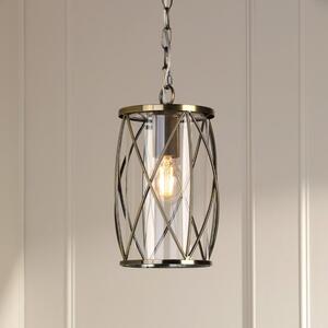Laura Ashley Beckworth Ceiling Lantern In Antique Brass With Clear Glass Shade