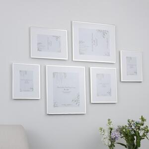 Laura Ashley Alisa Gallery Wall Photo Frames In Polished Silver Set Of 6