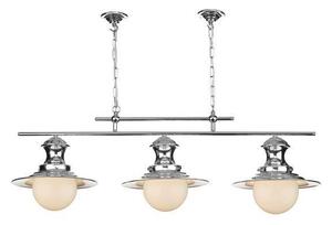 David Hunt Lighting STN0399 3 Light Chrome Station Lamp Traditional Pendant