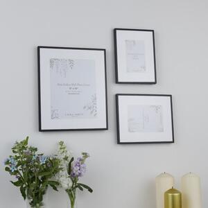 Laura Ashley Alisa Gallery Wall Photo Frames In Matt Black Set Of 3