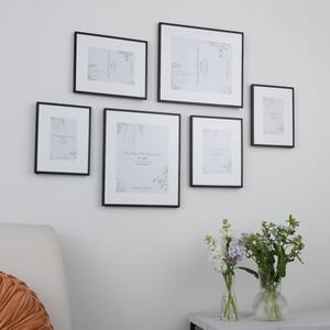 Laura Ashley Alisa Gallery Wall Photo Frames In Matt Black Set Of 6