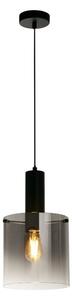 Searchlight Sweden Ceiling Pendant Light In Matt Black With Smoked Ombre Glass 88910-1BK