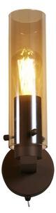 Searchlight Sweden II Wall Light In Mocha Finish With Amber Glass 88920-1MO