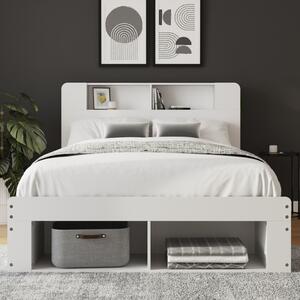 Americus Wooden Ottoman Storage King Size Bed - White