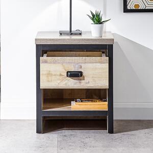 Balcombe Wooden Lamp Table With 1 Drawer In Oak