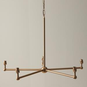 Endon 108212 Santiago 5 Light Ceiling Pendant Light In Brushed Aged Brass Finish