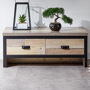 Balcombe Wooden Coffee Table With 4 Drawers - Oak