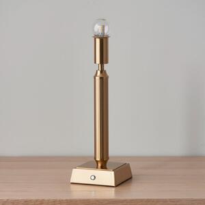 Endon 110457 Trobridge Rechargeable Table Lamp In Brushed Aged Brass