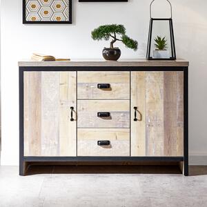 Balcombe Wooden Sideboard With 2 Doors 3 Drawers - Oak