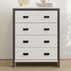 Balcombe Wooden Chest Of 4 Drawers - White