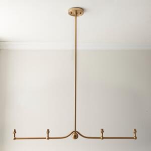 Endon 108211 Santiago 4 Light Ceiling Pendant Light In Brushed Aged Brass Finish