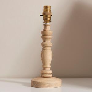 Endon 110937 Bibury Table Lamp Base Only in Natural Ash And Aged Brass Detail