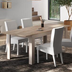 Milan Wooden Extending Dining Table In Cashmere And Cadiz Oak