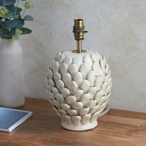Endon 111249 Layered Leaf Table Lamp In Ivory Crackle Glaze