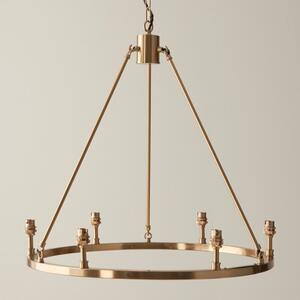 Endon 111202 Chester 6 Light Ceiling Pendant In Brushed Aged Brass Finish