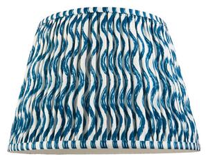 Endon 111304 Ripple Tapered Lamp Shade 35 cm In Marlin Blue