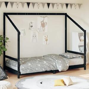 Ringgold 90x200cm Wooden Children Bed In Black