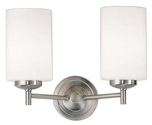 Franklite CO9302/727 Decima 2 Light Matt Nickel Wall Light