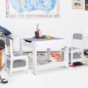 Ramsey Wooden Children Table With 2 Chairs In White