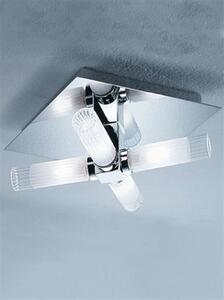Franklite CF1286 Chrome Bathroom Ceiling Light with Glass Shades IP44