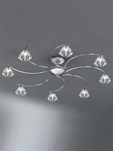 Franklite FL2162/8 Twista 3 Light Chrome Semi Flush Light