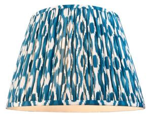Endon 113093 Ikat Tapered Lamp Shade 40 cm In Marlin Blue