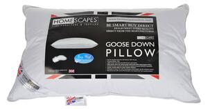 Homescapes Luxury White Goose Down Pillow