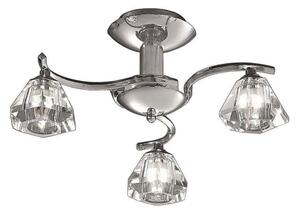 Franklite FL2162/3 Twista Chrome Semi Flush Ceiling Light