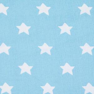 Homescapes Pure Cotton Stars Blue Curtain Fabric Material