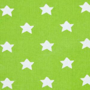 Homescapes Pure Cotton Stars Green Curtain Fabric Material