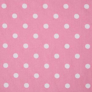 Homescapes Pure Cotton Pink Polka Dots Curtain Fabric Material