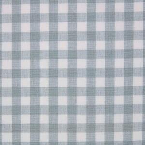 Homescapes Pure Cotton Gingham Check Blue Curtain Fabric Material