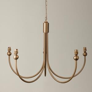 Endon 112152 Santiago 5 Light Ceiling Pendant Light In Brushed Aged Brass Finish