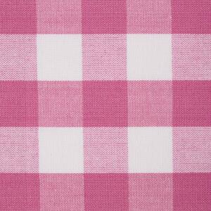 Homescapes Pink Block Check Gingham Cotton Fabric Material, Per Metre