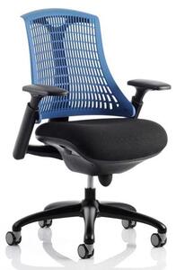 Flex Task Office Chair In Black Frame With Blue Back