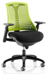 Flex Task Office Chair In Black Frame With Green Back